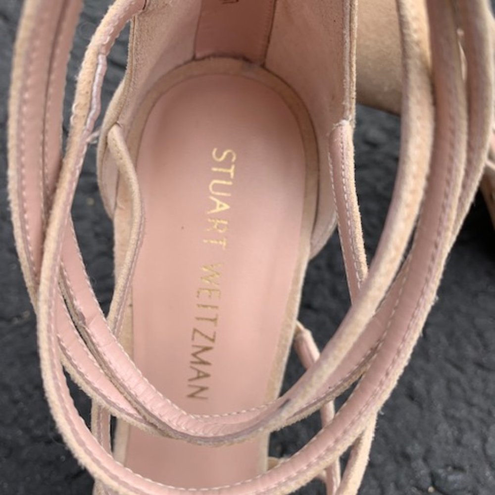 Stuart Weitzman ‘Myex’ nude strappy barely there sandals - size 9 - Picture 10 of 14